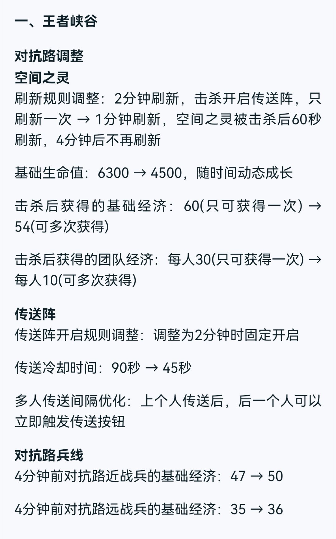 王者荣耀最新版本深度改动解析